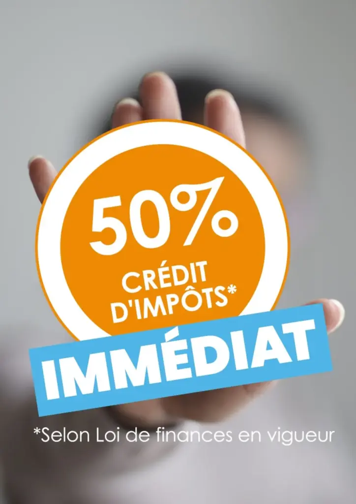 50% crédit d'impôt